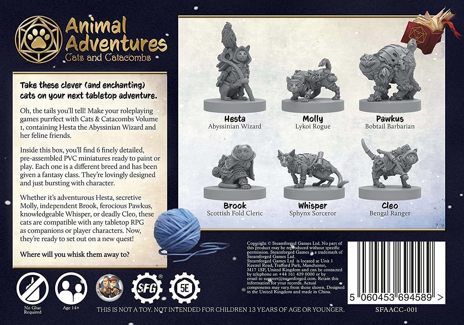 Animal Adventures: Cats and Catacombs. Volume 1, бренду Steamforged Games Ltd. - 2 - KUBIX 
