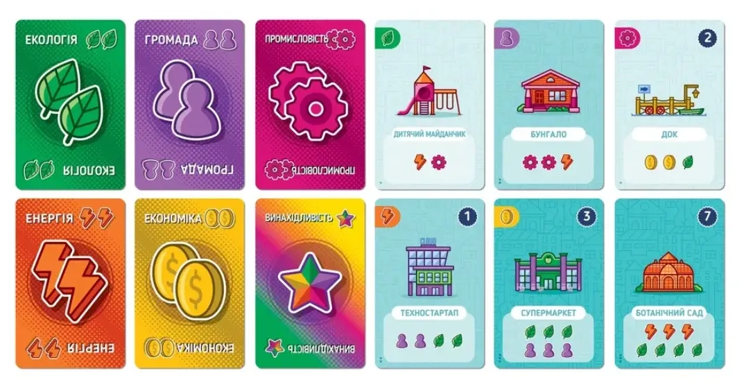 Настольная игра Карточный город (Point City), бренду Games 7Days, для 1-4 гравців, час гри < 30мин. - 3 - KUBIX 