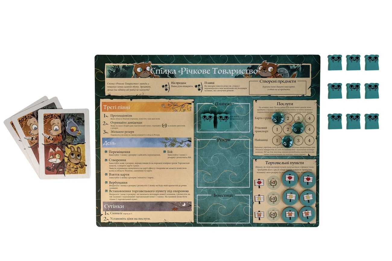 Настільна гра Root. Річкові народи (Root: The Riverfolk Expansion), бренду Kilogames, для 1-6 гравців, час гри > 60хв. - 10 - KUBIX 
