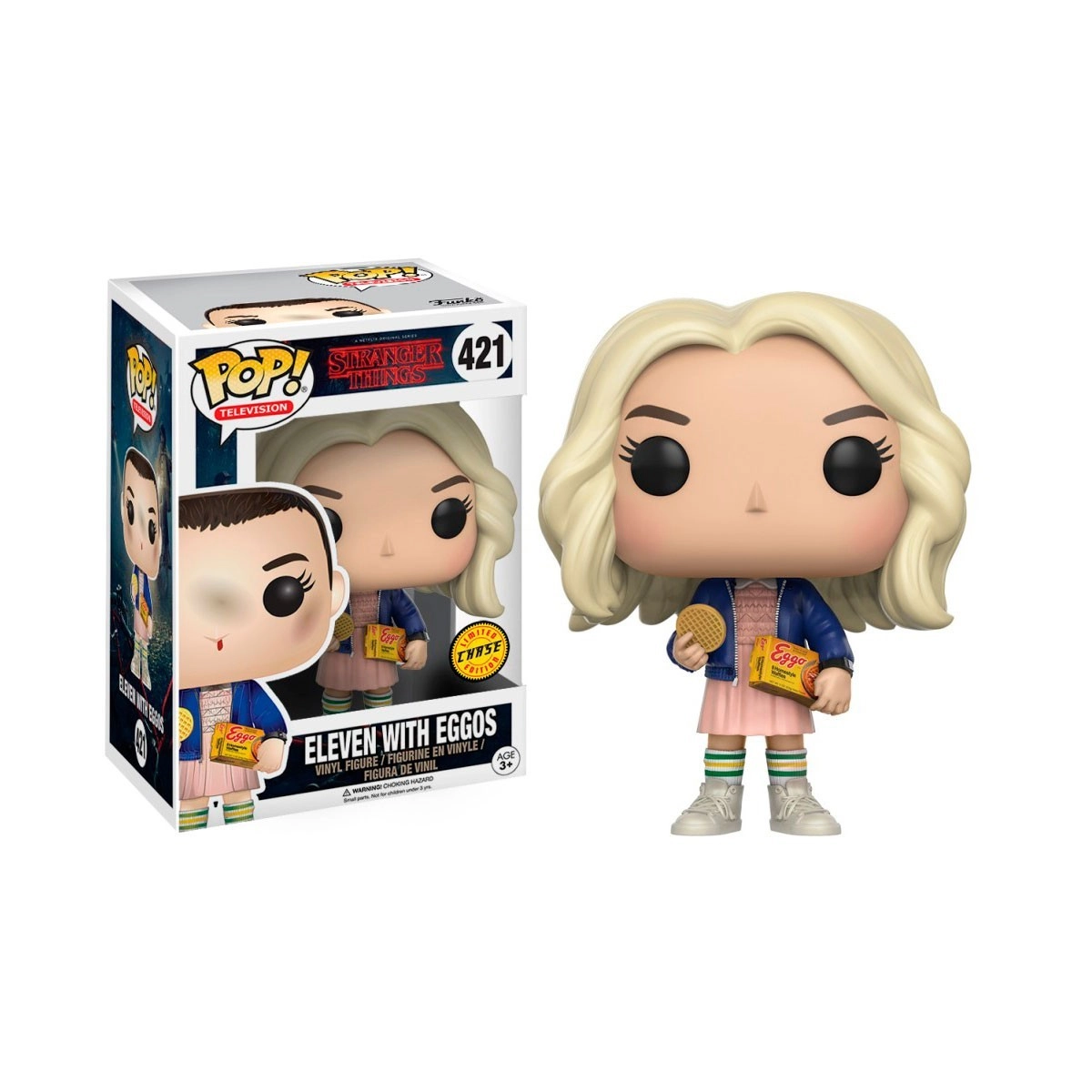Игровая фигурка FUNKO POP! Одиннадцать (Eleven Eggos) Stranger Things: #421, бренду Funko - 4 - KUBIX 
