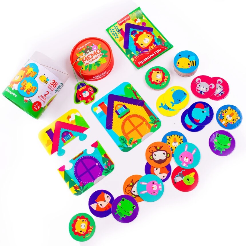 Настільна гра Мемо. Fisher-Price, бренду Vladi Toys, для 2-2 гравців - 5 - KUBIX 