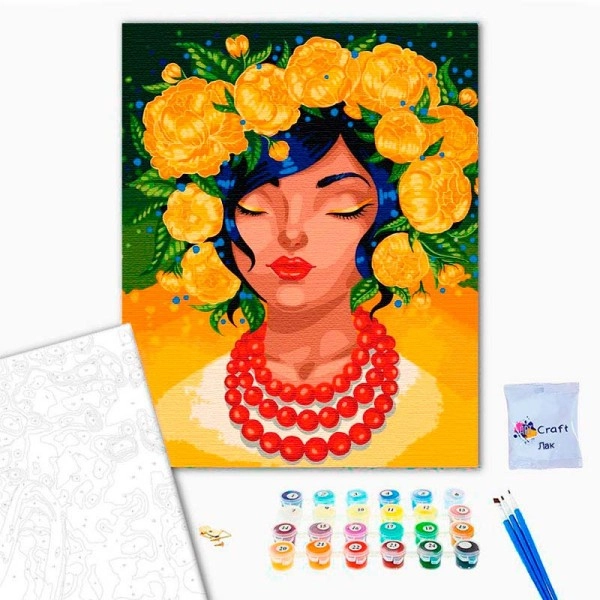 Картина по номерам Цветочное спокойствие (40х50 см) без подрамника, бренду Art Craft - KUBIX