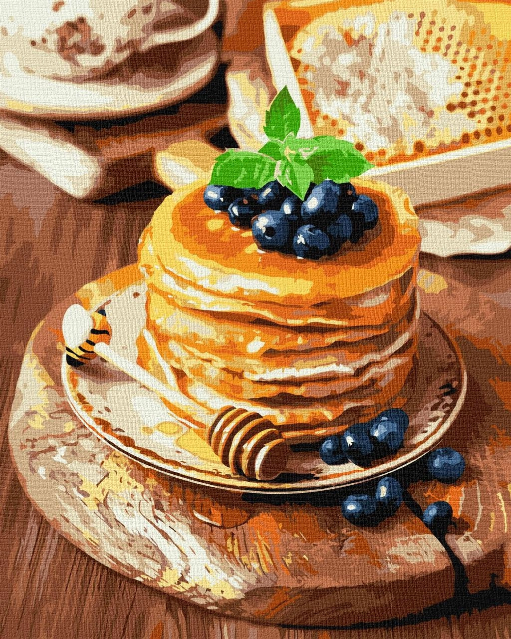 Картина за номерами Медові панкейки (40х50 см), бренду Ідейка - KUBIX