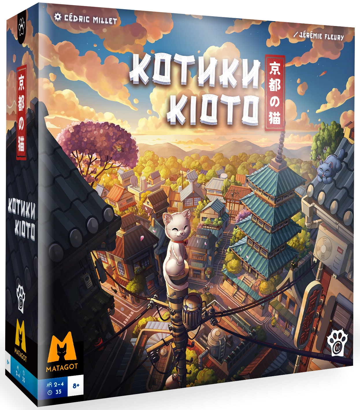 Настольная игра Котики Киото (Kyoto no Neko), бренду Woodcat, для 2-4 гравців, час гри < 60мин. - KUBIX