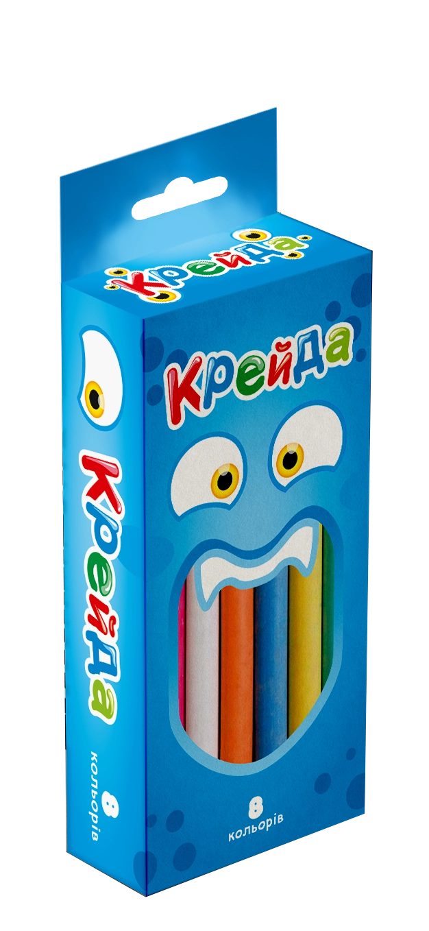 Мел Маленький круглый (8 штук) разноцветный, бренду Strateg - KUBIX