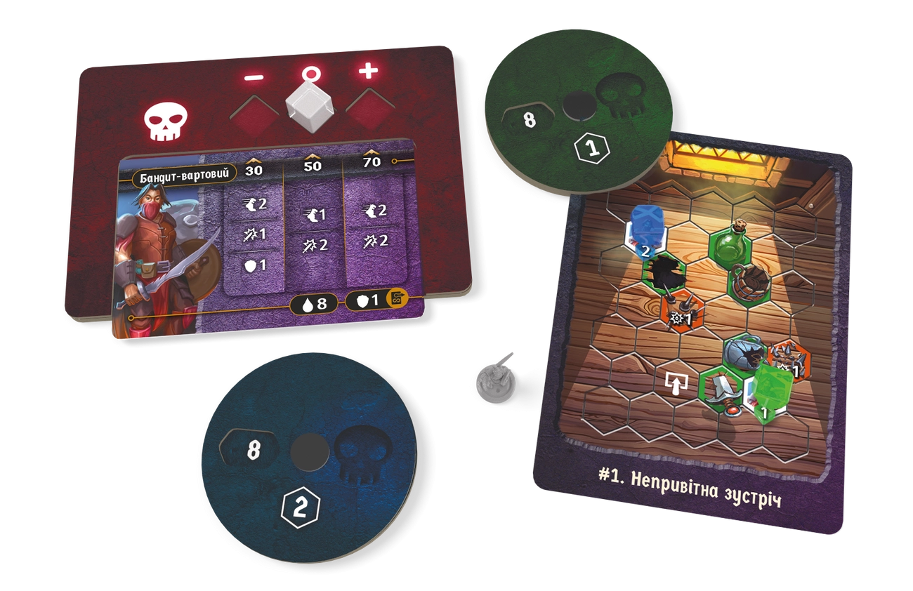 Настільна гра Темна гавань. Ґудзики та комахи (Gloomhaven: Buttons & Bugs), бренду Lord of Boards, для 1-1 гравців, час гри < 30хв. - 5 - KUBIX 