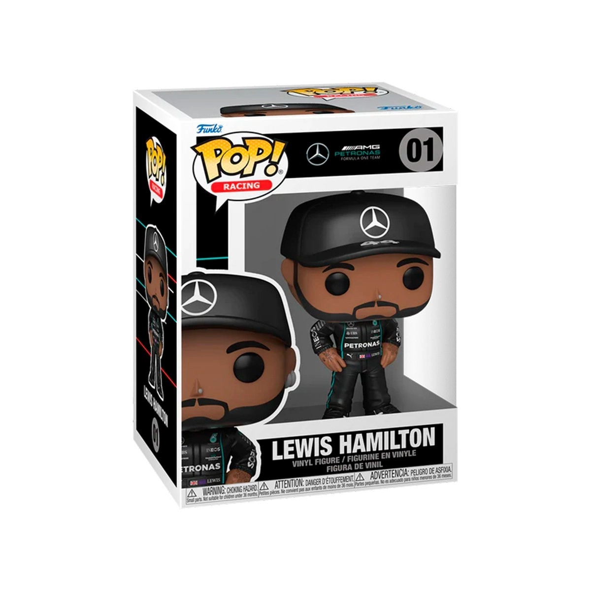Игровая фигурка FUNKO POP! ЛЬЮИС ГАМИЛЬТОН (Lewis Hamilton) AMG: #01, бренду Funko - 4 - KUBIX 