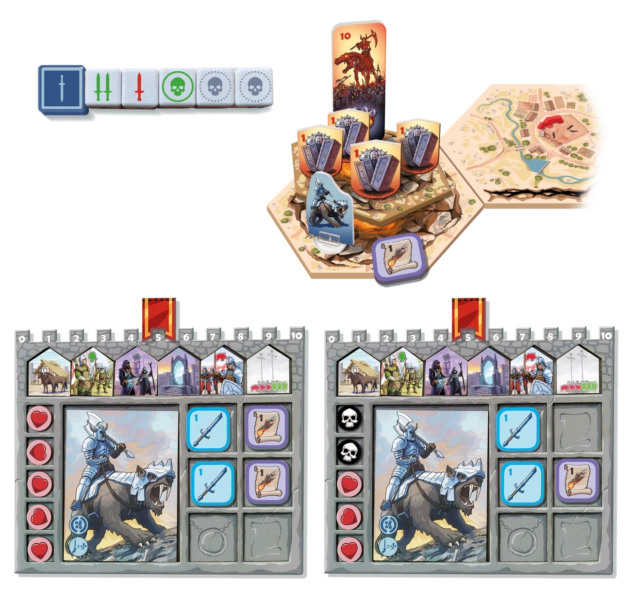 Настольная игра Тайны Замка Карак II (Karak II), бренду Lord of Boards, для 2-5 гравців, час гри < 60мин. - 4 - KUBIX 
