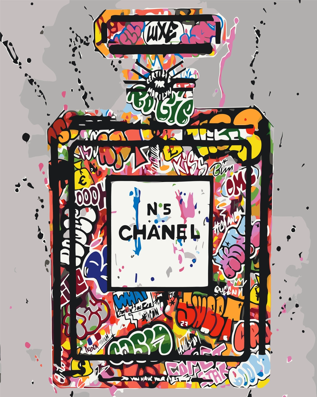 Картина за номерами Chanel №5 арт (Шанель номер 5) (40х50 см), бренду Origami - KUBIX