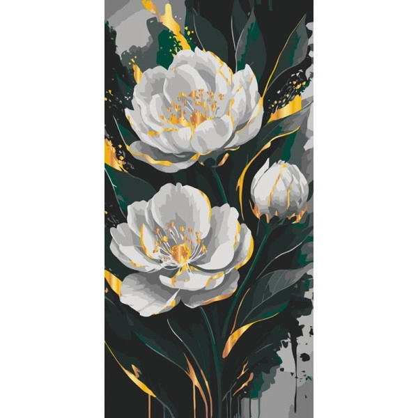 Картина по номерам Золото пионов (40x80 см), бренду Art Craft - KUBIX