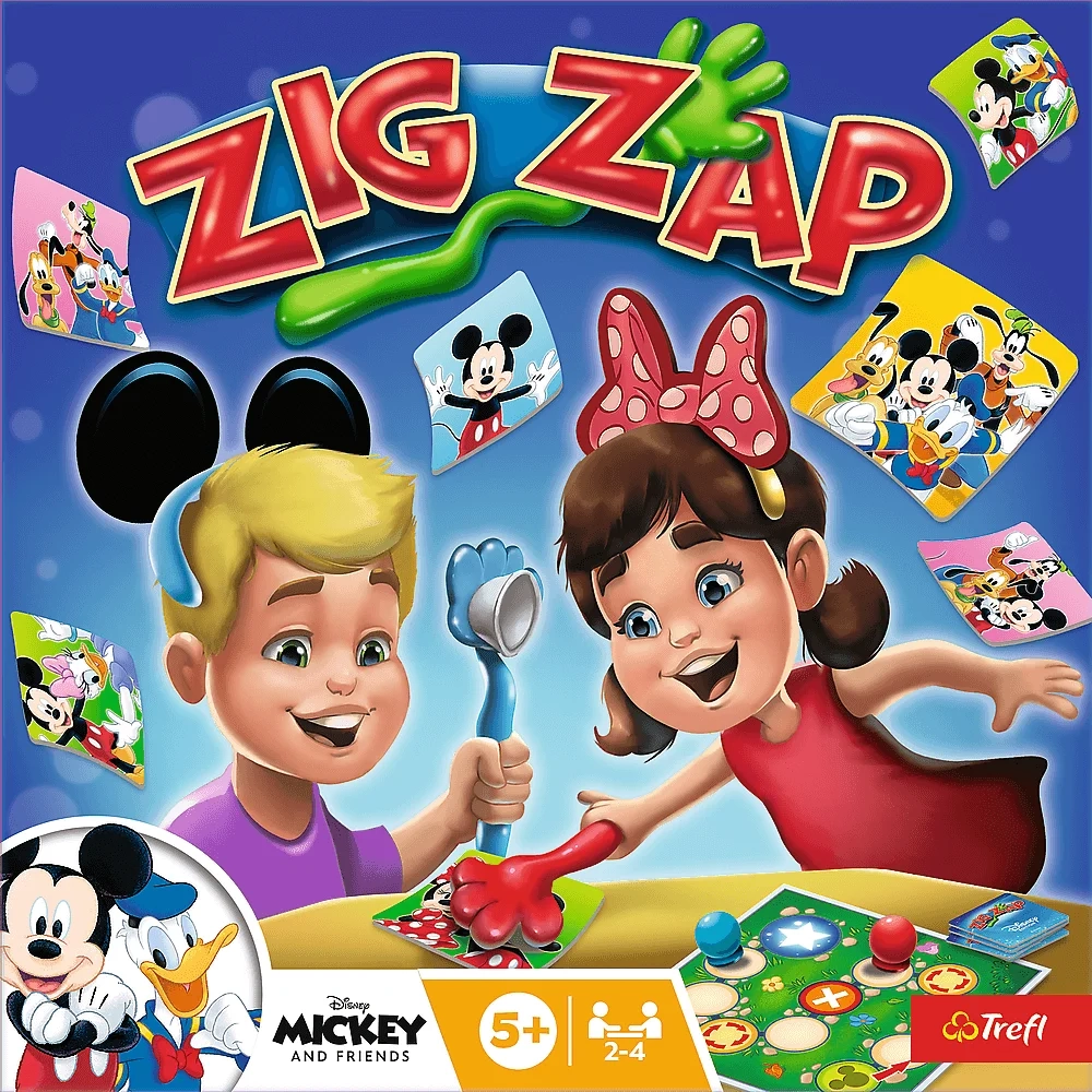 Настольная игра Зиг - Зап. Дисней (Zig Zap Disney), бренду Trefl, для 2-4 гравців, час гри < 30мин. - 2 - KUBIX 