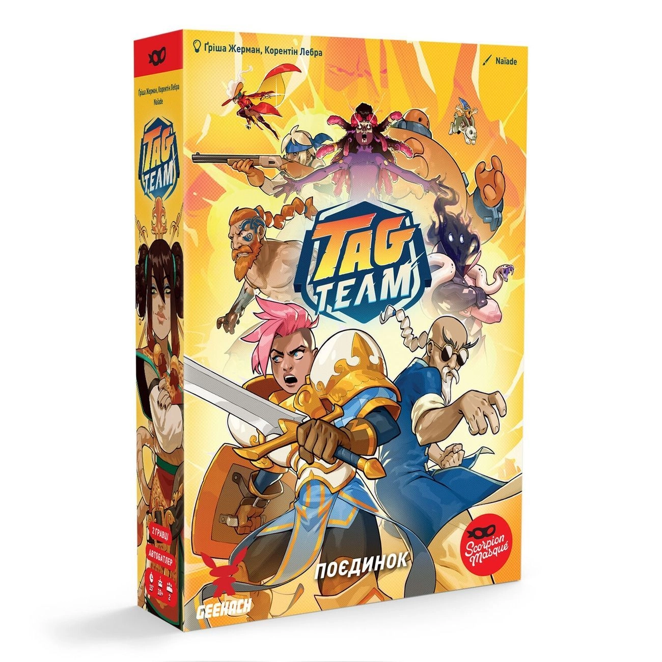 Купити Настільна гра Tag Team. Поєдинок, бренду Geekach Games - KUBIX Настільна гра Tag Team. Поєдинок, бренду Geekach Games, для 2-2 гравців, час гри < 30хв. - KUBIX