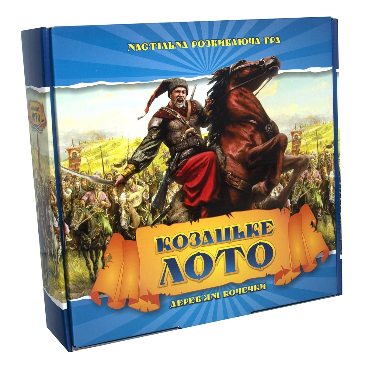 Настольная игра Лото Козацкое с деревянными бочонками, бренду Strateg, для 2-12 гравців, час гри < 30мин. - KUBIX