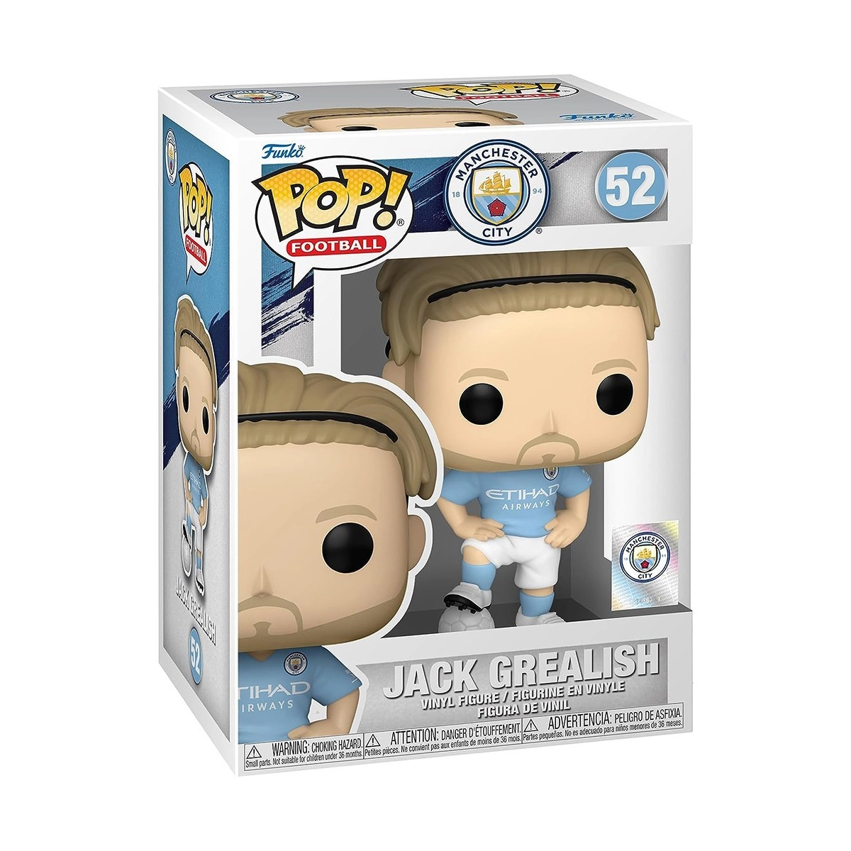 Игровая фигурка FUNKO POP! ДЖЕК ГРИЛИШ (Jack Grealish) Manchester City #52, бренду Funko - 3 - KUBIX 
