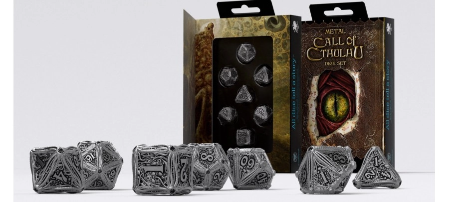 Набор кубиков Metal Call of Cthulhu Dice Set (7 шт.), бренду Q-Workshop - KUBIX
