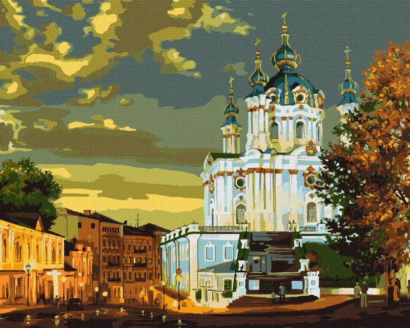 Картина за номерами Андріївський узвіз (40х50 см), бренду Ідейка - KUBIX