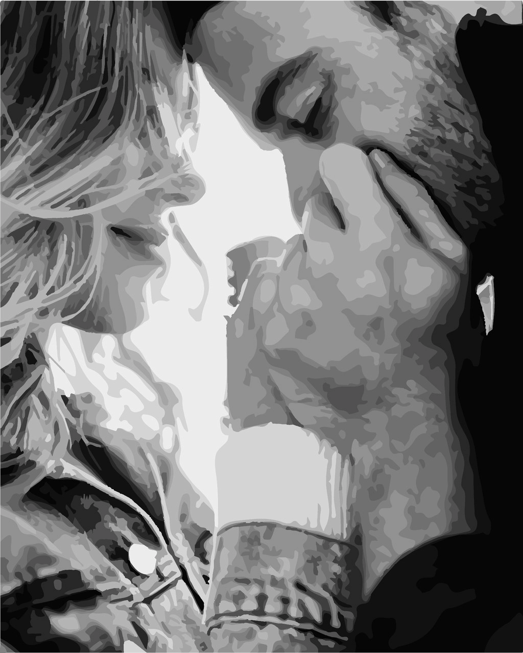 Картина по номерам Тепло поцелуя (50х60 см), бренду Artissimo - KUBIX