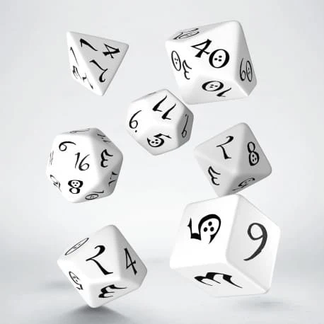 Набір кубиків Classic RPG White & black Dice Set (7шт.), бренду Q-Workshop - 2 - KUBIX 