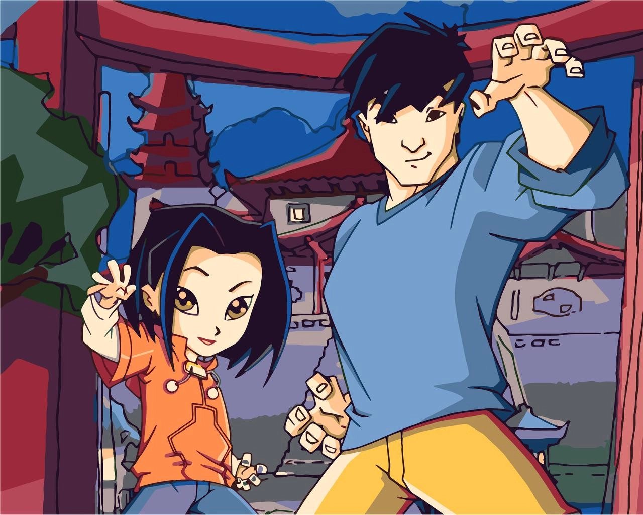 Картина по номерам Пригоди Джекі Чана (40х50 см), бренду Origami - KUBIX