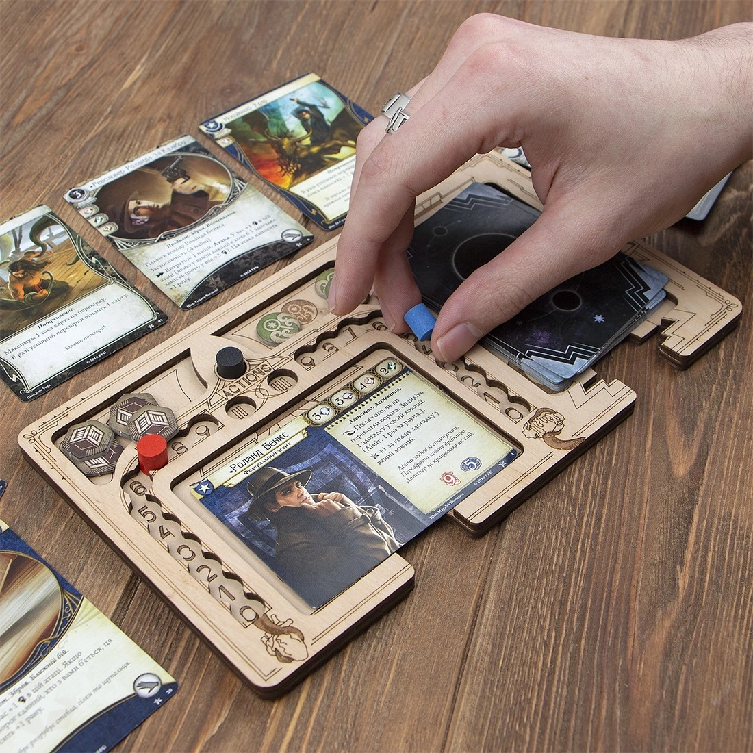 Игронайзер Планы игроков для игры Ужас Аркхэма: Карточная игра (Arkham Horror LCG Playerboards igronizer), бренду Tower Rex - 5 - KUBIX 
