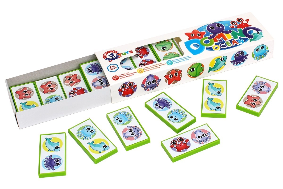 Настольная игра Домино "Океан", бренду TechnoK, для 2-4 гравців - 2 - KUBIX 