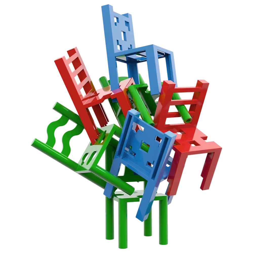 Настольная игра Стульчики для 3-х игроков (Mistakos. Chairs 3), бренду Trefl, для 1-3 гравців, час гри < 30мин. - 3 - KUBIX 