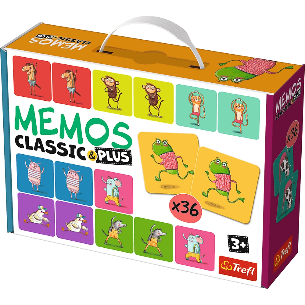 Настольная игра Мемос Классический: Двигайся и играй (Memos classic&plus Ruch), бренду Trefl, для 1-2 гравців - KUBIX