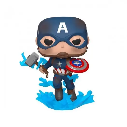Игровая фигурка FUNKO POP! Капитан Америка с молотом Мьёльниром Marvel. Avengers Endgame #573, бренду Funko - KUBIX