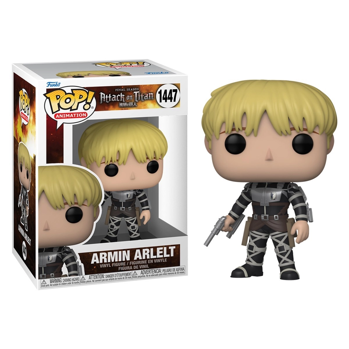 Игровая фигурка FUNKO POP! АРМИН АРЛЕРТ (Armin Arlert) Attack on Titan: #1447, бренду Funko - 2 - KUBIX 
