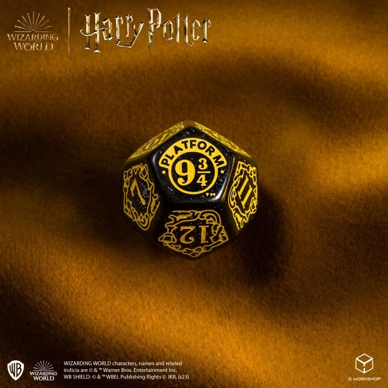 Набор кубиков Harry Potter. Hufflepuff Modern Dice Set - Black - 6 - KUBIX 