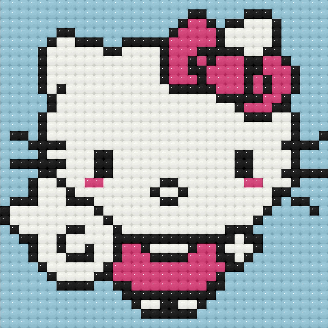 Алмазная мозаика Hello Kitty (10х10 см), бренду Origami - KUBIX