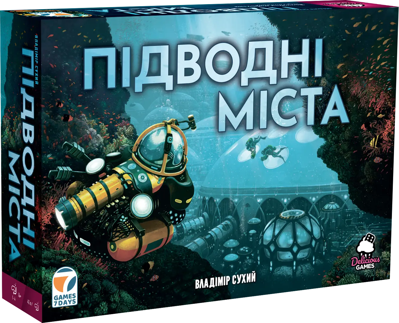 Настільна гра Підводні міста (Underwater Cities), бренду Games 7Days, для 1-4 гравців, час гри > 60хв. - KUBIX