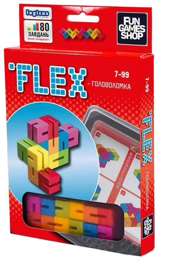 Настольная игра FLEX–головоломка, бренду Fun Games Shop, для 1-4 гравців - KUBIX
