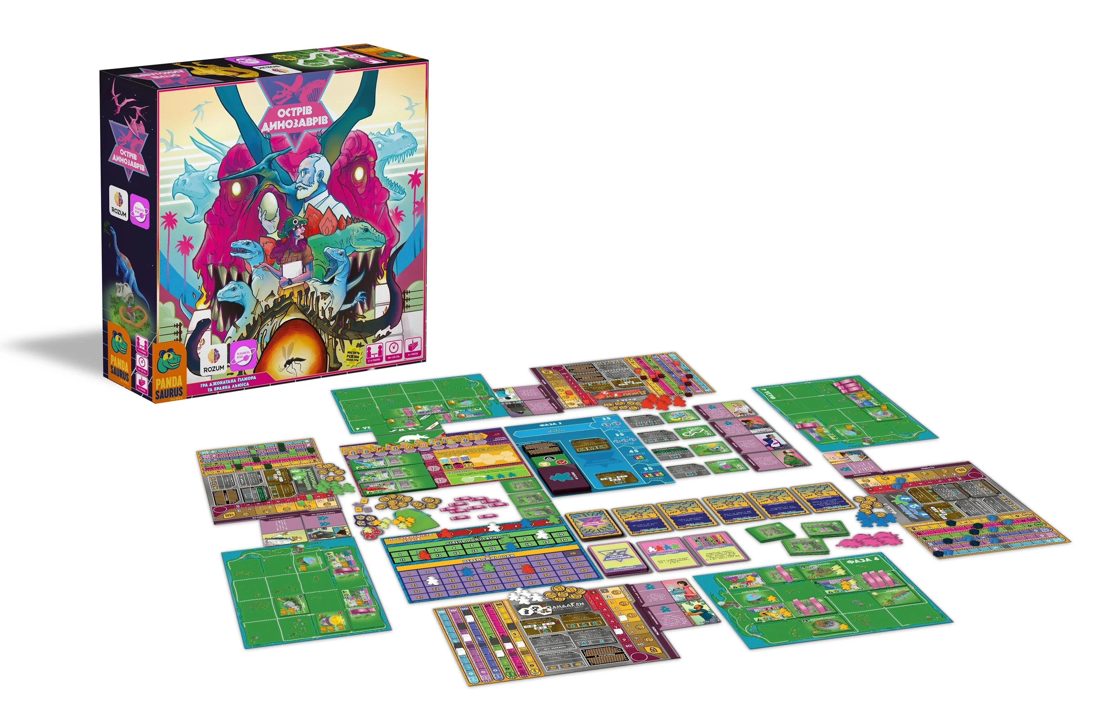 Настольная игра Остров Динозавров (Dinosaur Island), бренду Rozum, для 1-4 гравців, час гри > 60мин. - 2 - KUBIX 