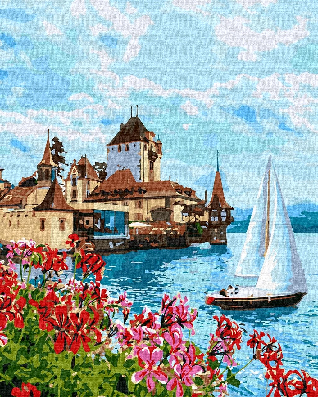 Картина по номерам Яркая Швейцария (40х50 см), бренду Идейка - KUBIX