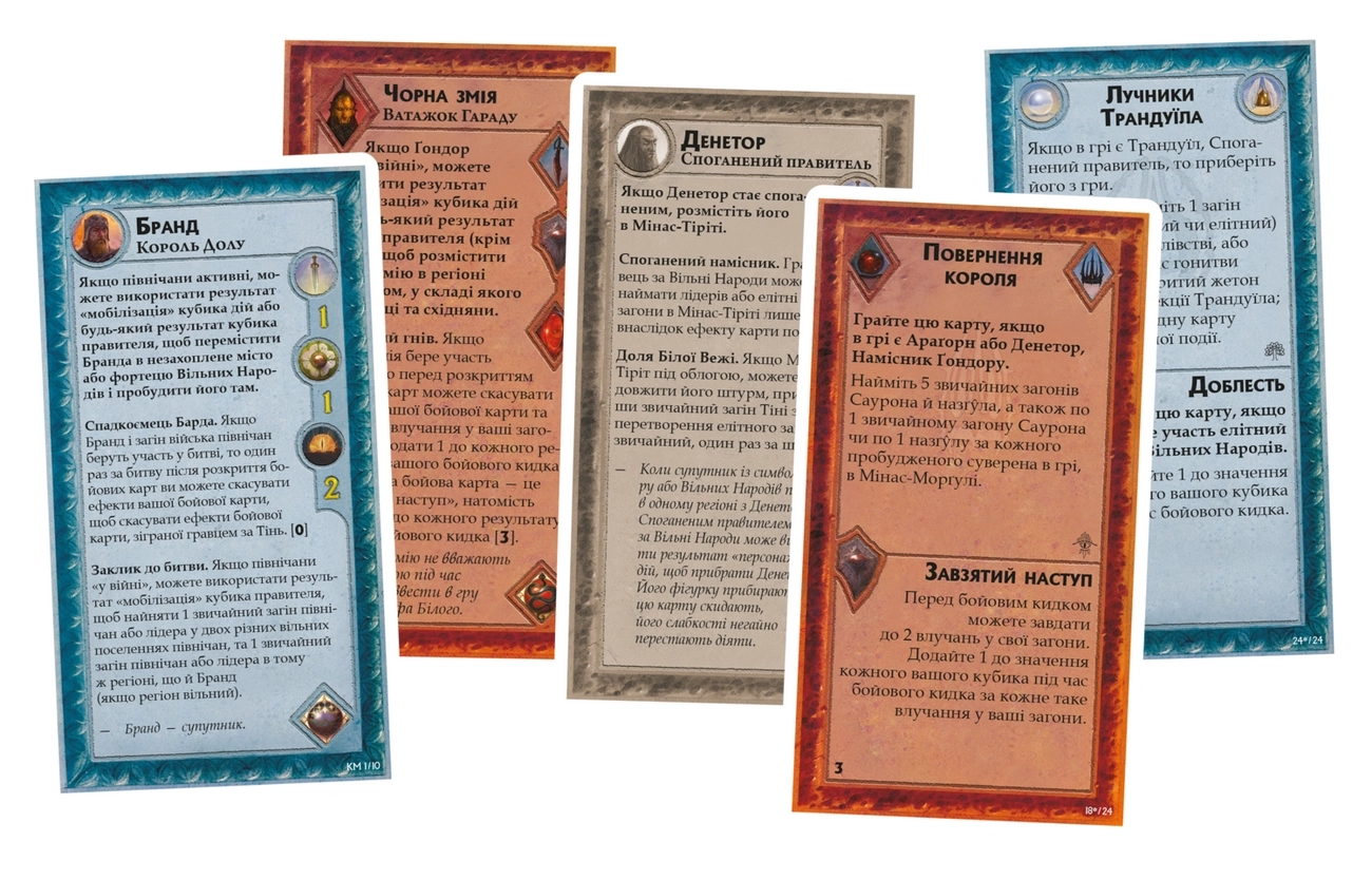 Настольная игра Война Кольца. Короли Средиземья (War of the Ring: Kings of Middle-earth), бренду Geekach Games, для 2-4 гравців, час гри > 60мин. - 5 - KUBIX 