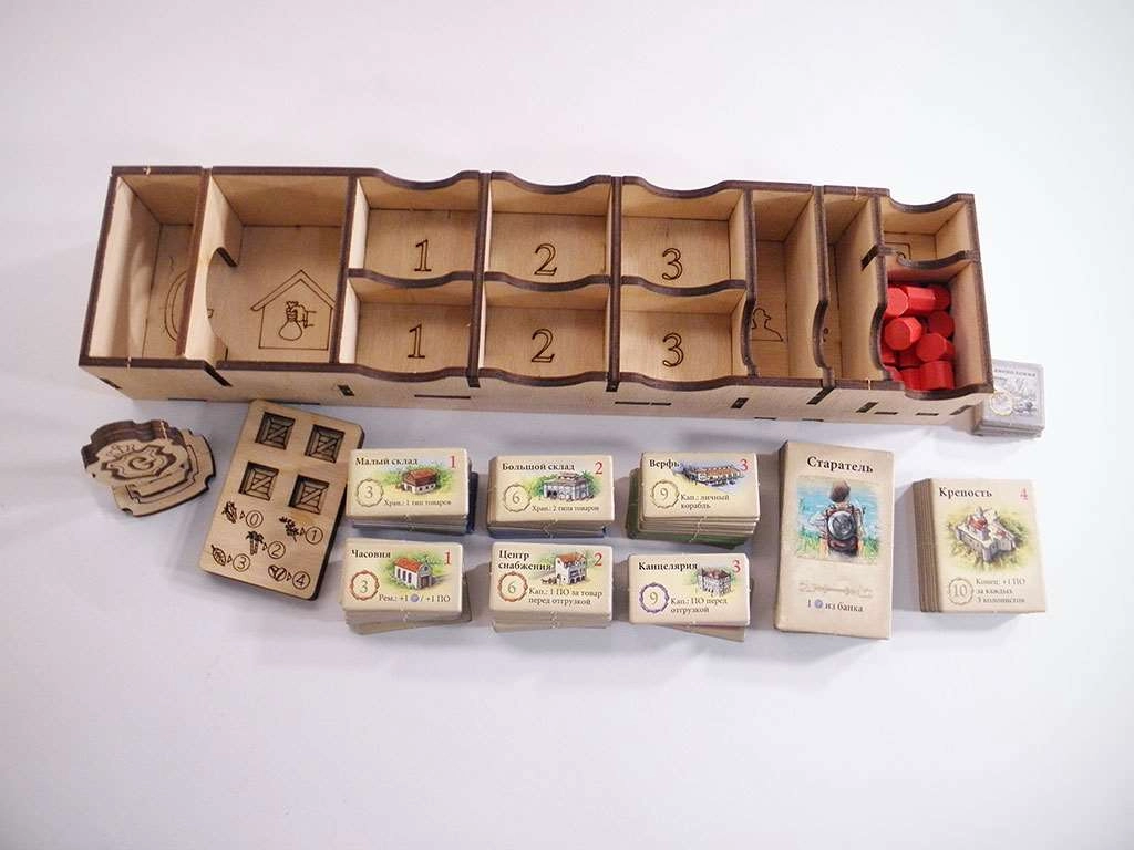  Органайзер для настільної гри Пуерто-Ріко (Organizer for boardgame Puerto Rico), бренду Tower Rex - 3 - KUBIX 