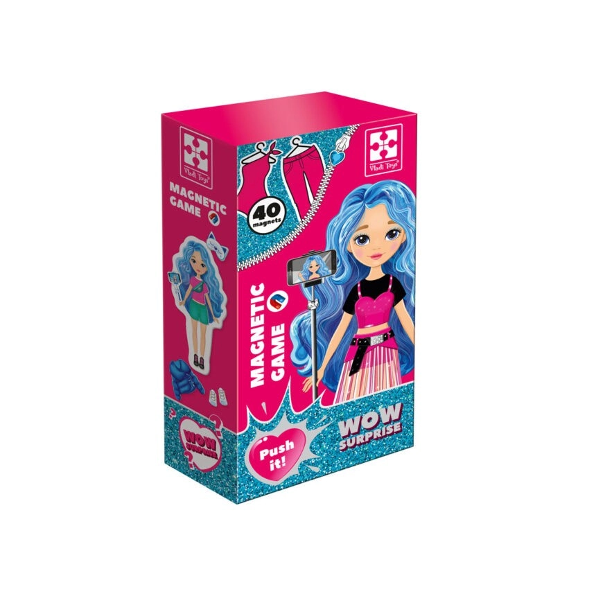 Настільна магнітна гра-одягалка WOW Surprise "Bloger", бренду Vladi Toys, для 1-1 гравців - KUBIX