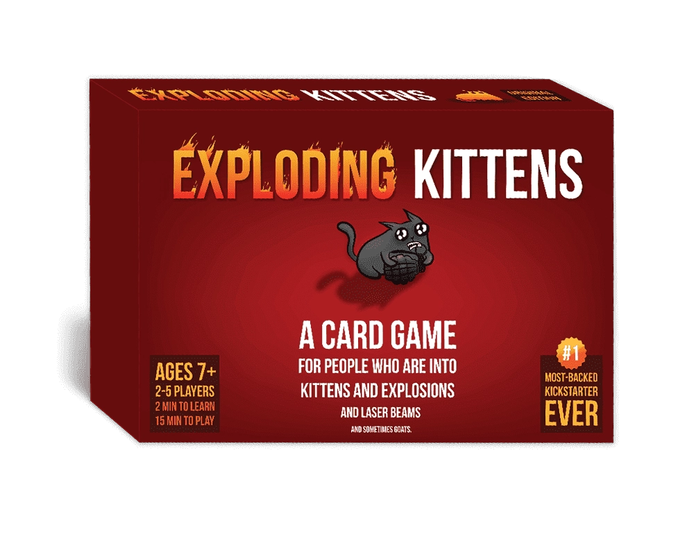 Настільна гра Вибухові кошенята (Exploding Kittens) (EN), бренду Exploding Kittens, для 2-5 гравців, час гри < 30хв. - KUBIX