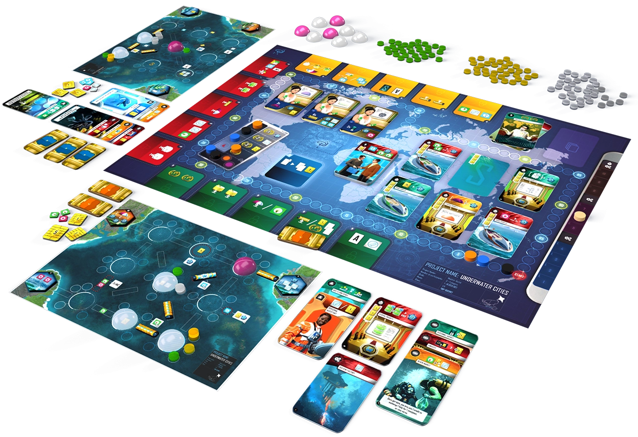 Настольная игра Подводные города (Underwater Cities), бренду Games 7Days, для 1-4 гравців, час гри > 60мин. - 2 - KUBIX 