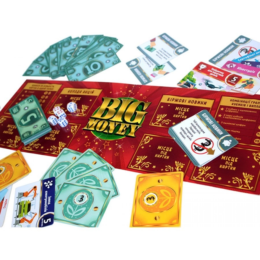 Настольная игра Big Money, бренду Ранок, для 2-5 гравців, час гри < 30мин. - 4 - KUBIX 