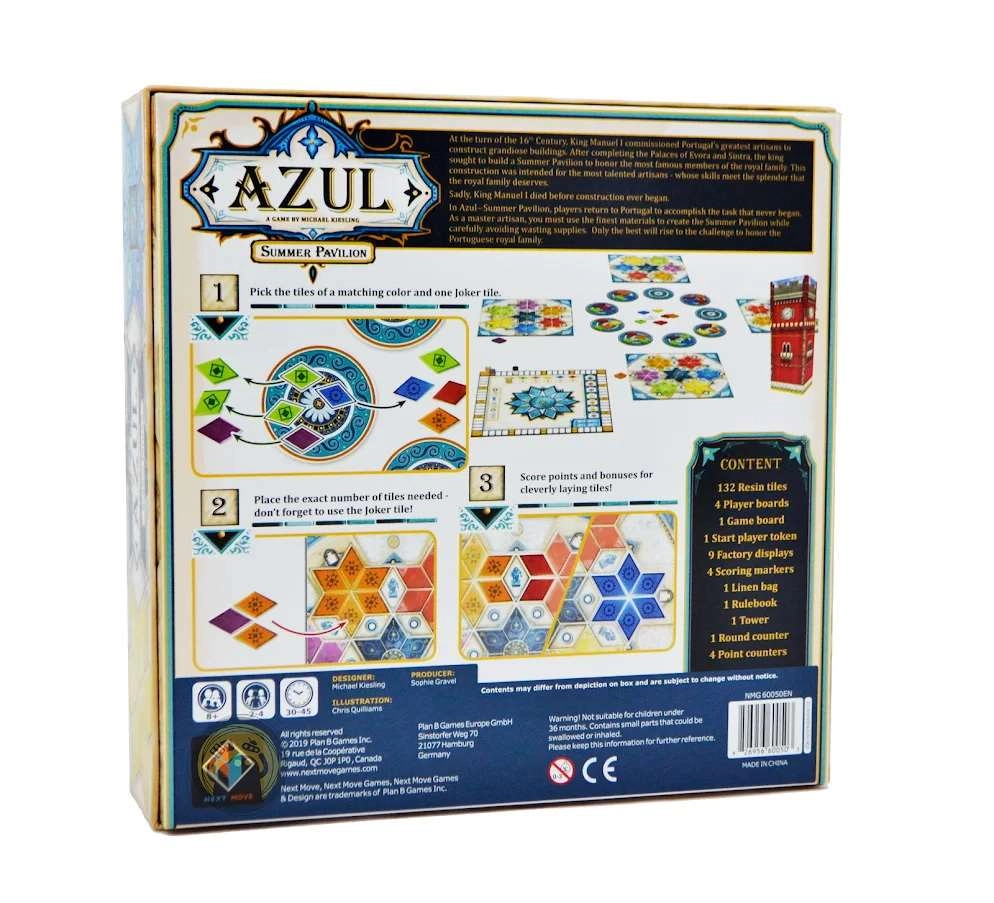 Настольная игра Азул. Летний павильон (Azul: Summer Pavilion) (EN), бренду Next Move Games, для 2-4 гравців, час гри < 30мин. - 2 - KUBIX 