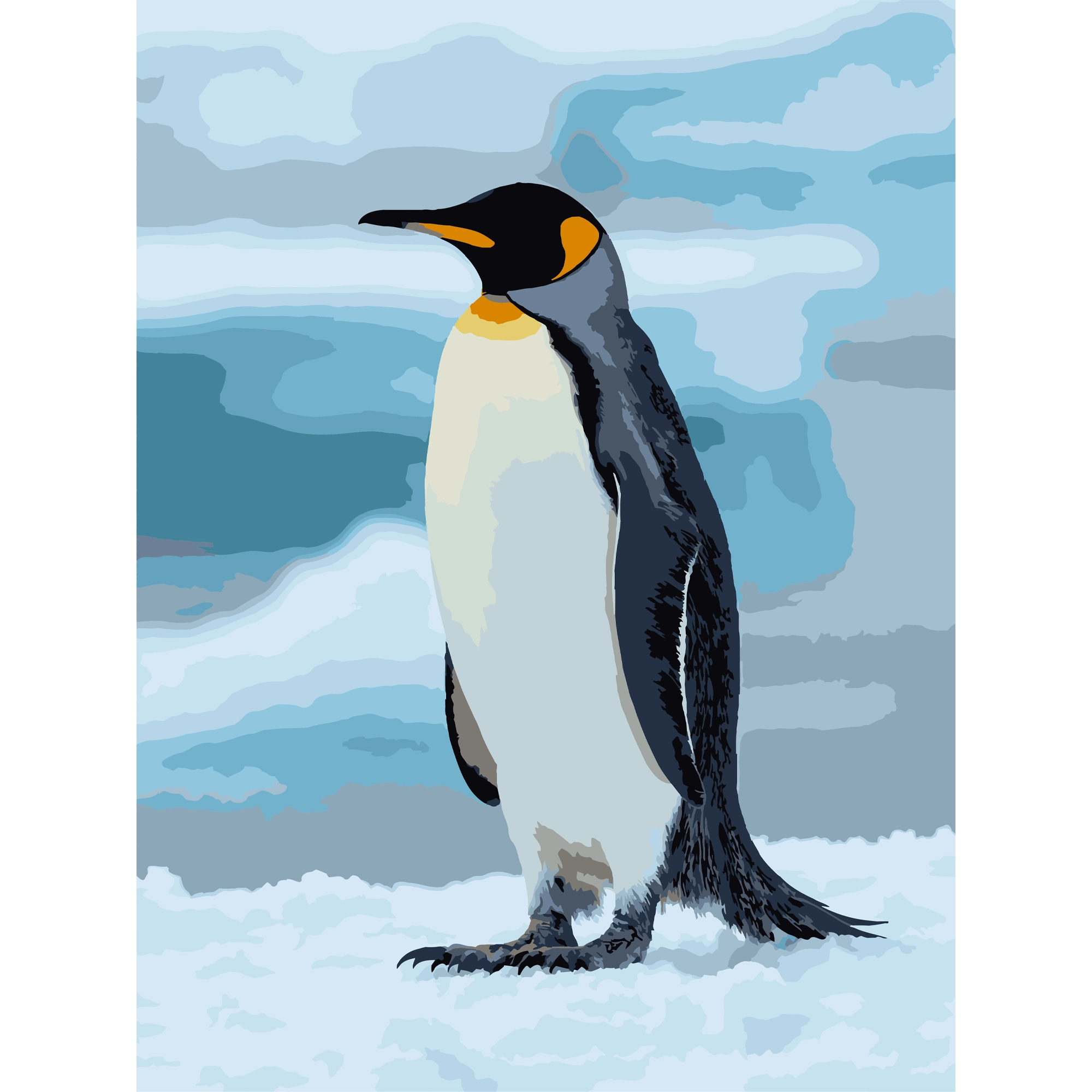 Картина за номерами Пінгвін на льоду (30х40 см), бренду Strateg - KUBIX
