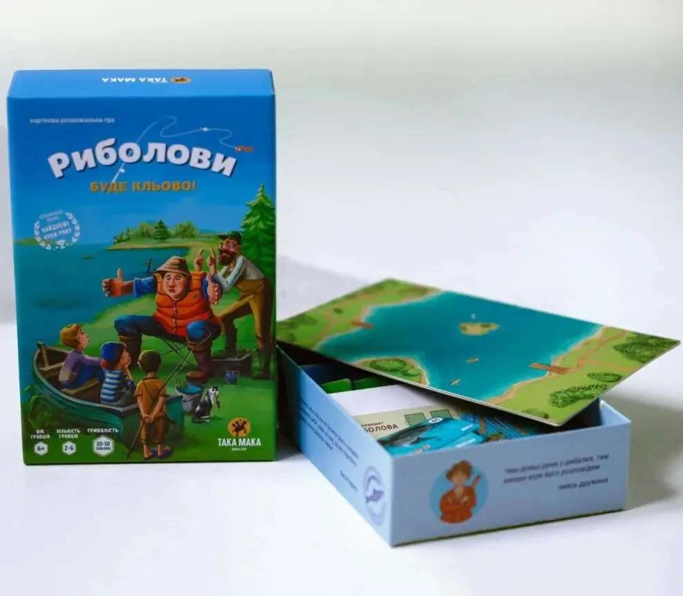 Настольная игра Рыболовы, бренду Така Мака, для 2-6 гравців, час гри < 30мин. - 2 - KUBIX 
