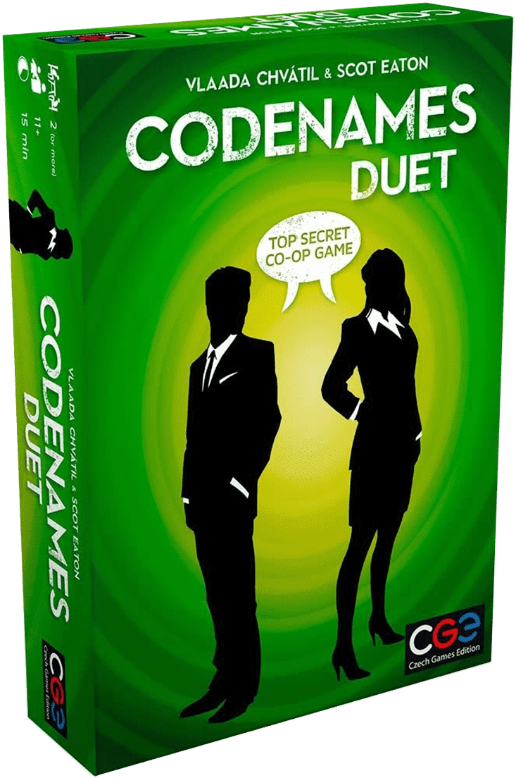 Настільна гра Codenames: Duet (Кодові Імена: Дует) (EN), бренду Czech Games Edition, для 2-2 гравців, час гри < 30хв. - KUBIX