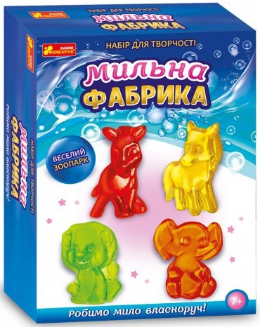 Набор для творчества Мыльная фабрика "Веселый зоопарк", бренду Ранок, для 1-2 гравців - KUBIX