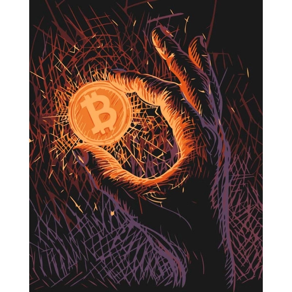 Картина по номерам Биткойн (40х50 см), бренду Art Craft - KUBIX