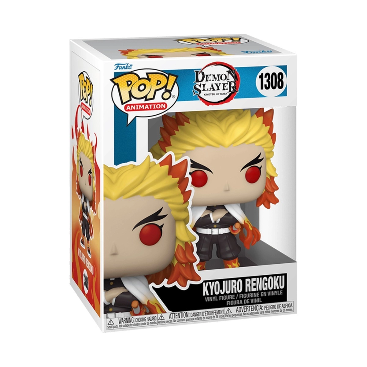 Игровая фигурка FUNKO POP! РЕНГОКУ (Kyojuro Rengoku) Demon Slayer: #1308, бренду Funko - 3 - KUBIX 