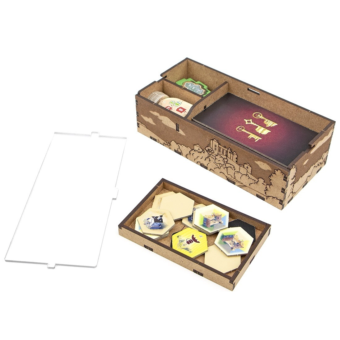 Органайзер для настольной игры Замки Бургундии (Organizer for boardgame Castles of Burgundy), бренду Tower Rex - 5 - KUBIX 