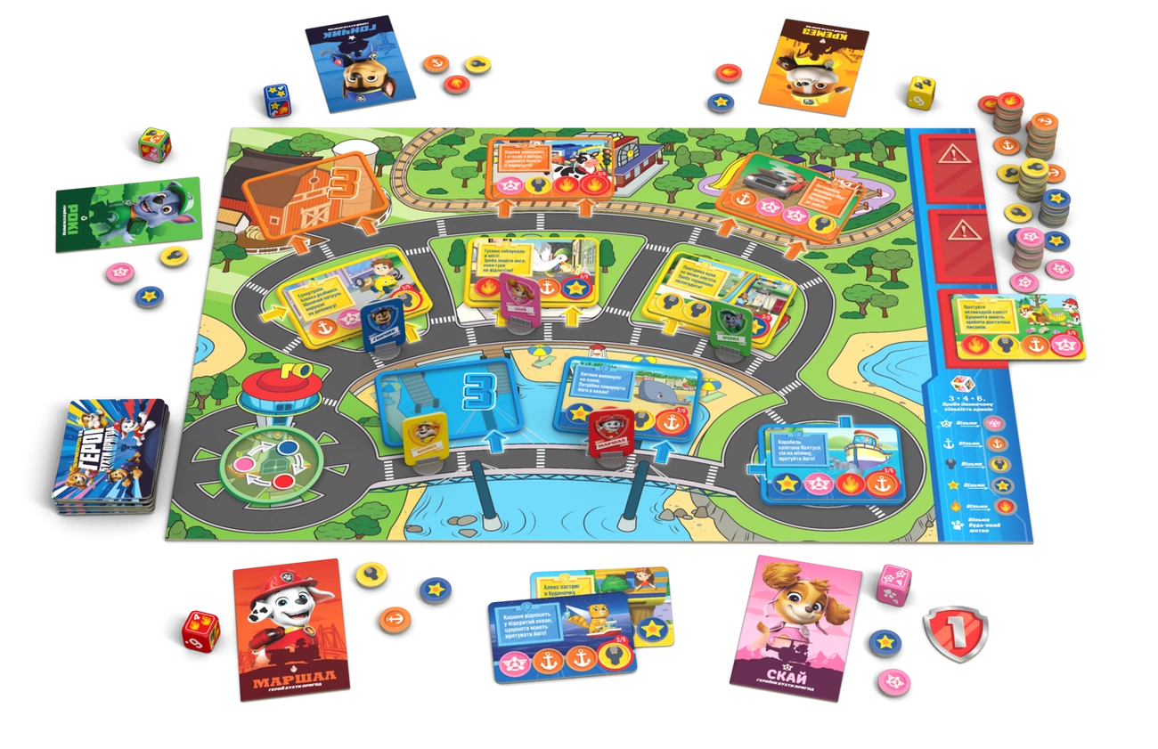 Настольная игра Щенячий патруль: Герои Бухты Приключений (Paw Patrol), бренду Rozum, для 2-5 гравців, час гри < 30мин. - 4 - KUBIX 